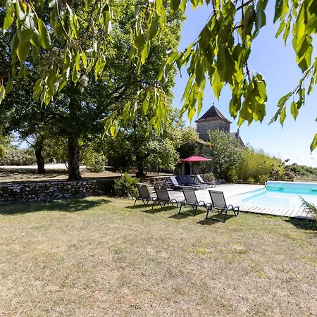 Ferienhaus Cahors - Lot - Les Lumieres Du Causse - Domaine En Pierres Blanches Avec Vue Sur Les Causses