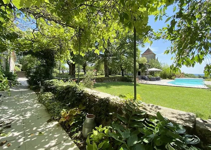 Vakantiehuis Cahors - Lot - Les Lumieres Du Causse - Domaine En Pierres Blanches Avec Vue Sur Les Causses Bellefont-la Rauze