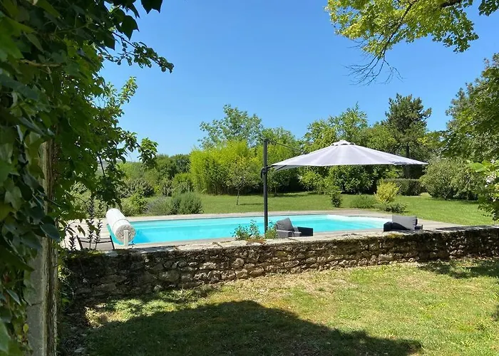 Vakantiehuis Cahors - Lot - Les Lumieres Du Causse - Domaine En Pierres Blanches Avec Vue Sur Les Causses *