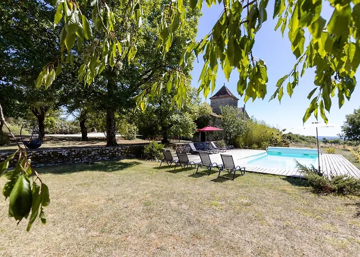 Vakantiehuis Cahors - Lot - Les Lumieres Du Causse - Domaine En Pierres Blanches Avec Vue Sur Les Causses